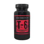 Afbeelding van een pot T6 Fatburners, krachtige supplementen voor vetverbranding, energie en gewichtsverlies.