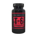 Afbeelding van een pot T6 Fatburners, krachtige supplementen voor vetverbranding, energie en gewichtsverlies.